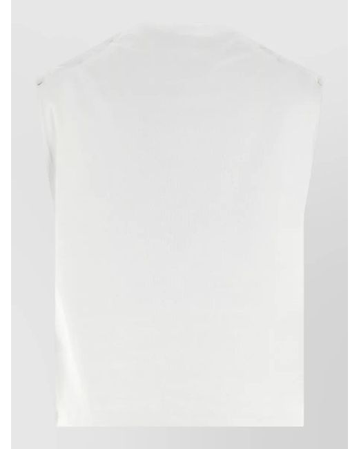 ARMARIUM White Glenda Sleeveless Top Lightweight Soft Fabric