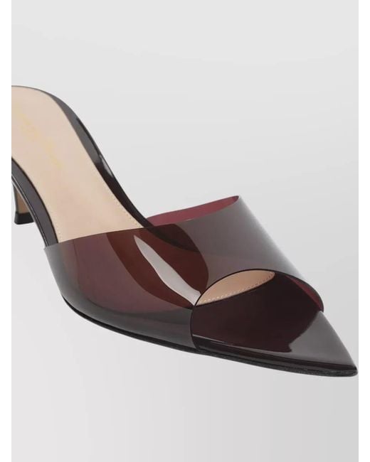 Gianvito Rossi Multicolor Elle 55 Pointed Toe Patent Mules