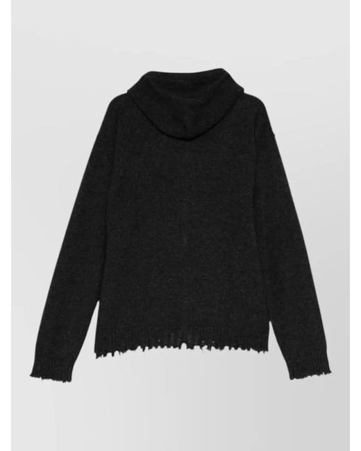 Uma Wang Black Cashmere Hooded Jacket for men