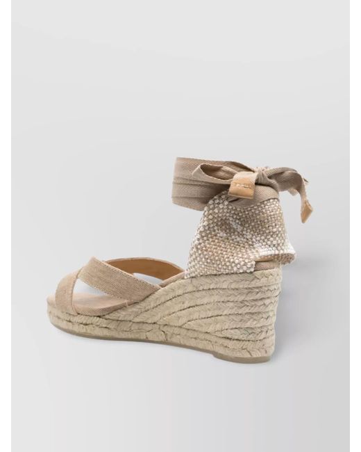 Castaner Natural Canvas Ankle Strap Espadrilles