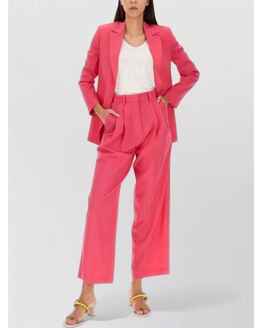 Alysi Red Regular Fit Jacket Single Breasted Design