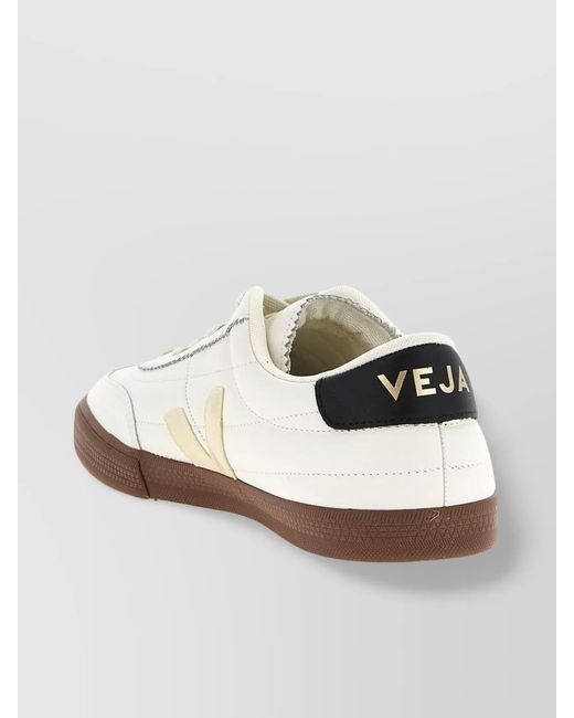 Veja White Leather Low-Top Sneakers for men