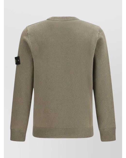 Stone Island Multicolor Wool-Blend Ribbed Crew-Neck Jumper for men