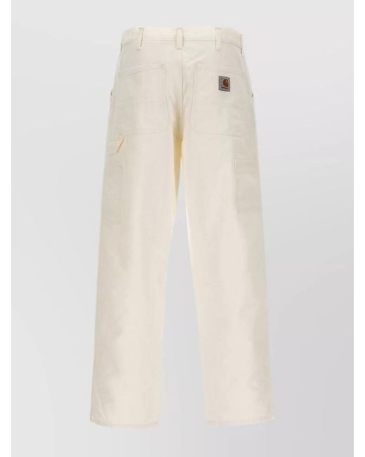 Carhartt White Straight-Leg Trousers for men