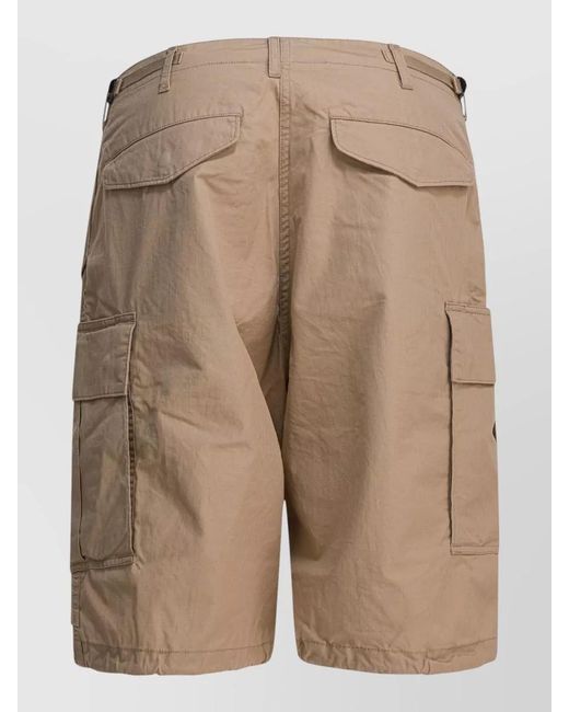 Beams Plus Natural Mil Cargo Shorts Belt Loops Pockets for men