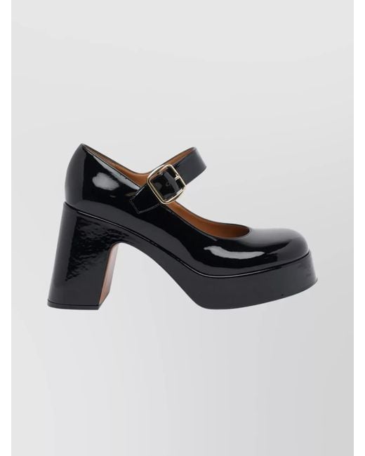 Stella McCartney Black Patent Platform Mary Jane Pumps