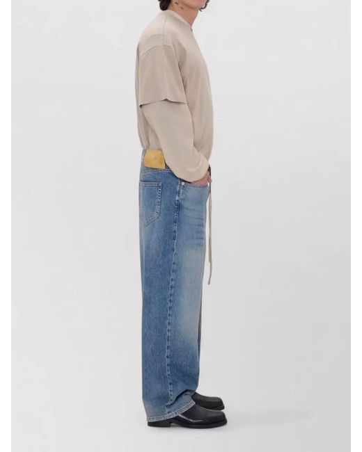 Haikure Blue Denim Wide-Leg Jeans for men