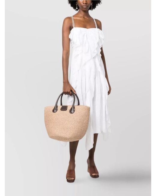 Chloé Black Palma Raffia Beach Bag