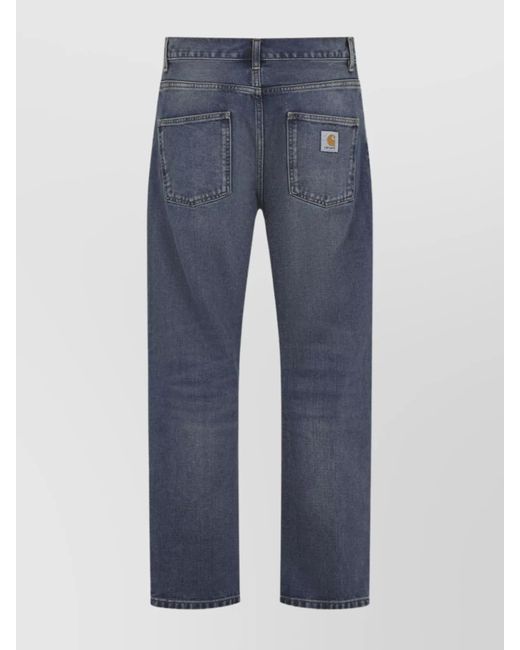 Carhartt Blue Denim Mid-Rise Tapered Jeans for men