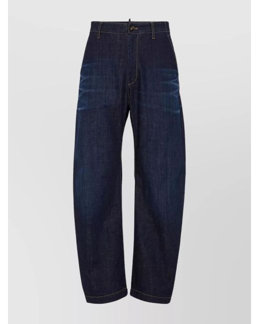 DSquared² Blue Straight-Leg Trousers for men