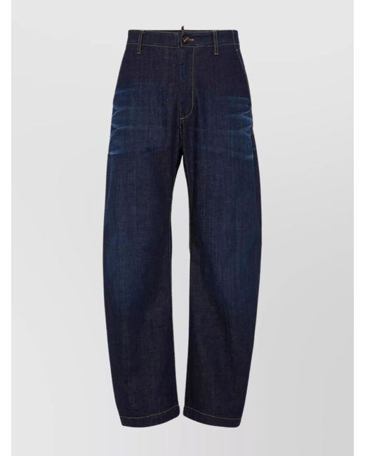 DSquared² Blue Straight-Leg Trousers for men