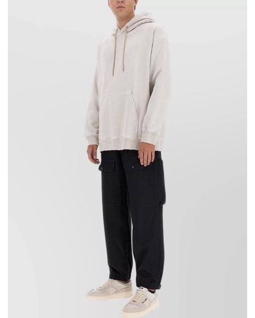 MSGM White Hoodie for men