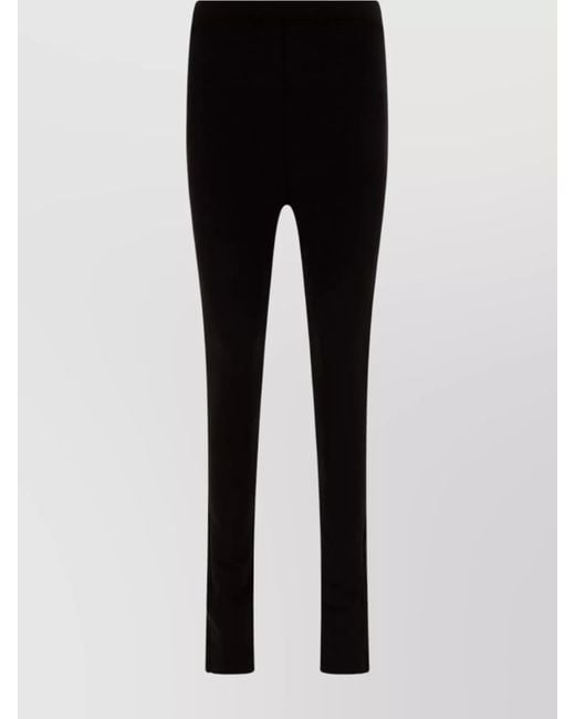 Totême  Black Elastic Waistband Slim Fit Trousers