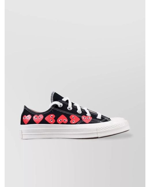 Comme des Garçons White Cotton Low Top Sneakers for men