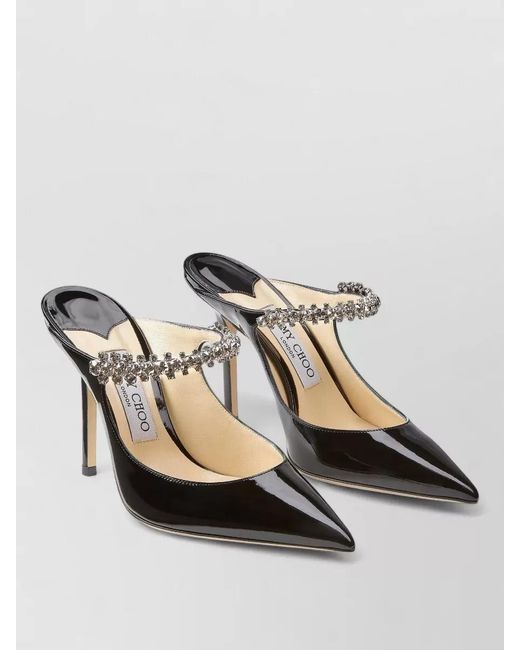 Jimmy Choo Multicolor Leather Crystal-Embellished Slip-On Pumps