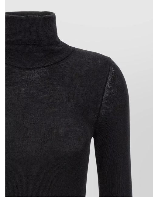 Tom Ford Black Cashmere Silk Turtleneck Jumper