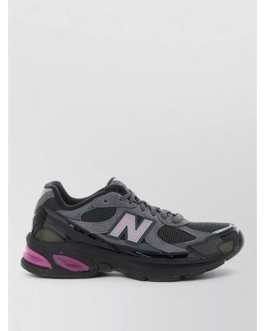 New Balance Black 2010 Sneakers Mesh Panels Rubber Sole Accents for men