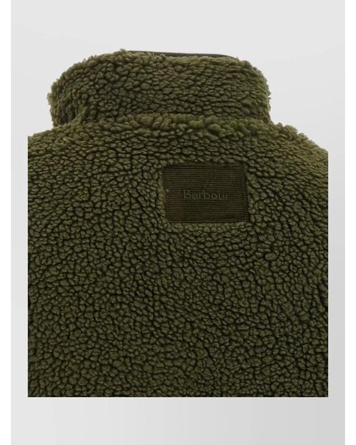 Barbour Green Fleece Cropped Jacket
