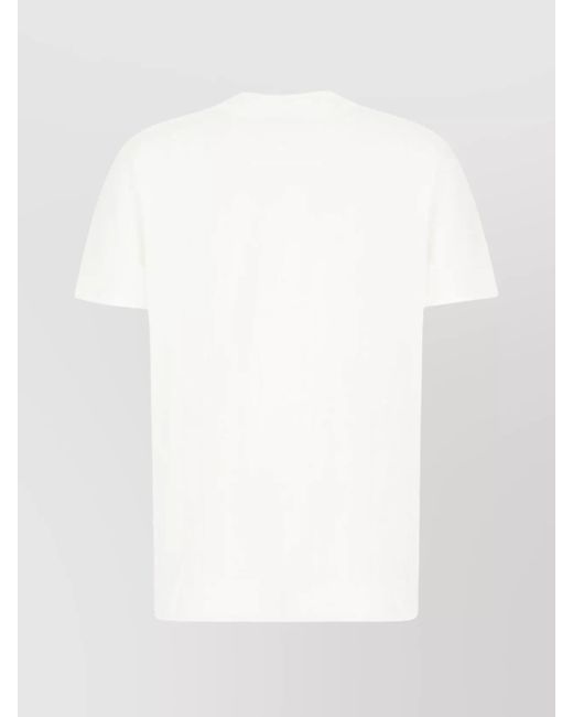 Jil Sander White Cotton Ribbed Crew-Neck Oversized T-Shirt for men