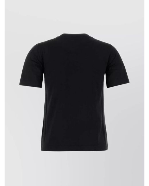 Burberry Black Cotton Ribbed Slim-Fit Short-Sleeve T-Shirt