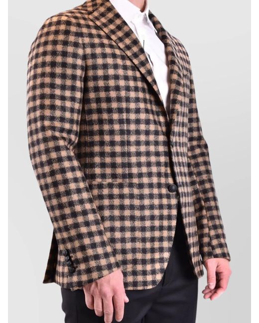 Tagliatore Brown Wool Blazer for men