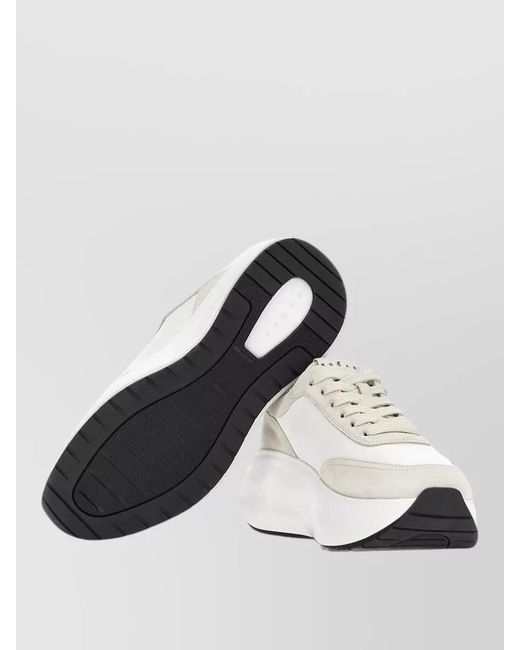 Hogan White Maxi I Active Leather Platform Sneakers