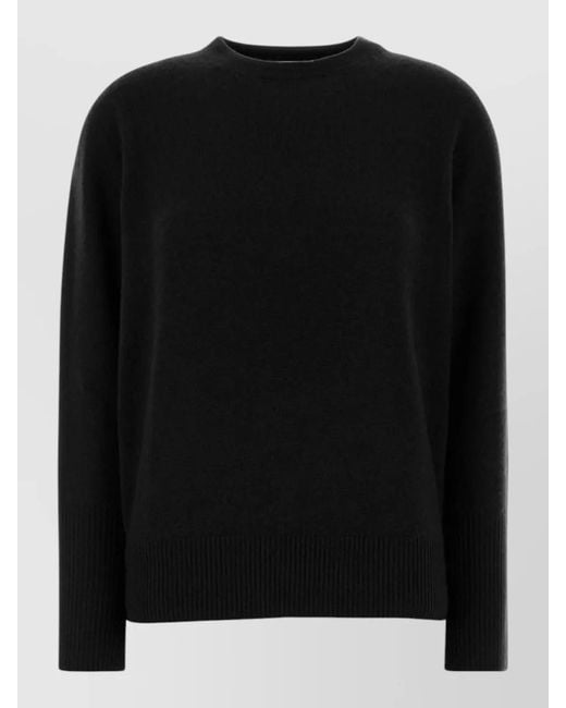 The Row Black Cashmere Odelle Sweater Crew Neck Style