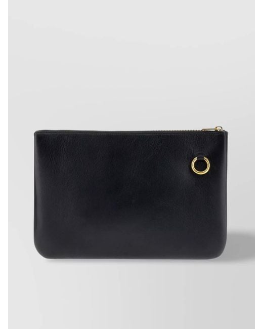 Jil Sander Black Soft Tangle Leather Crossbody Bag