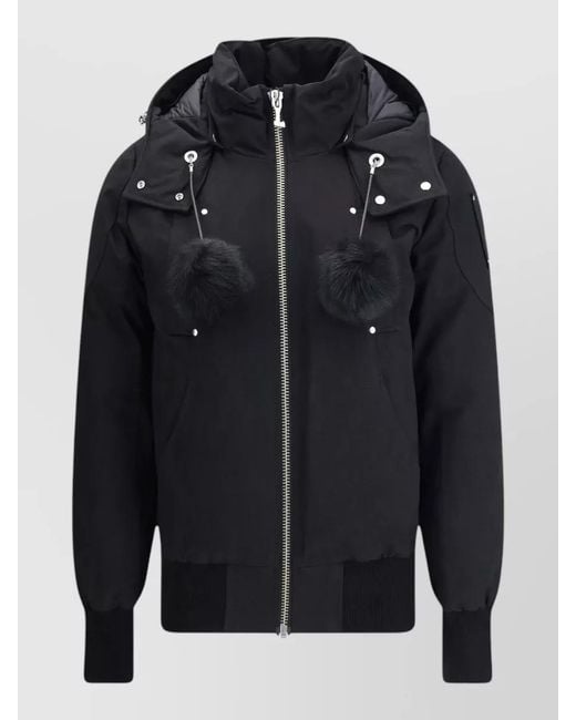 Moose Knuckles Black Down Hooded Parka Coat