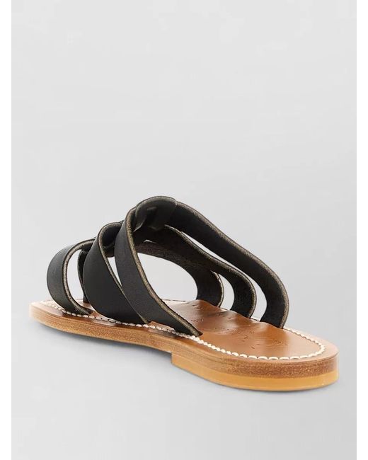 K. Jacques Multicolor Dolon Sandals Flat Sole Multiple Straps
