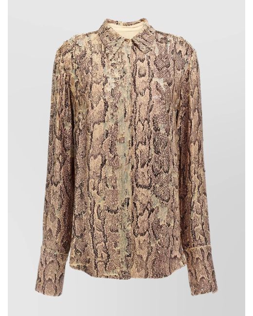 Dries Van Noten Brown Viscose Shirt