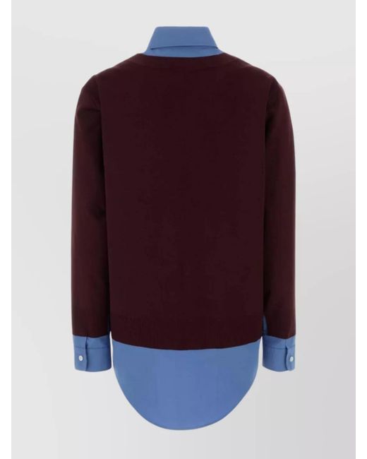 Miu Miu Blue Wool Cardigan