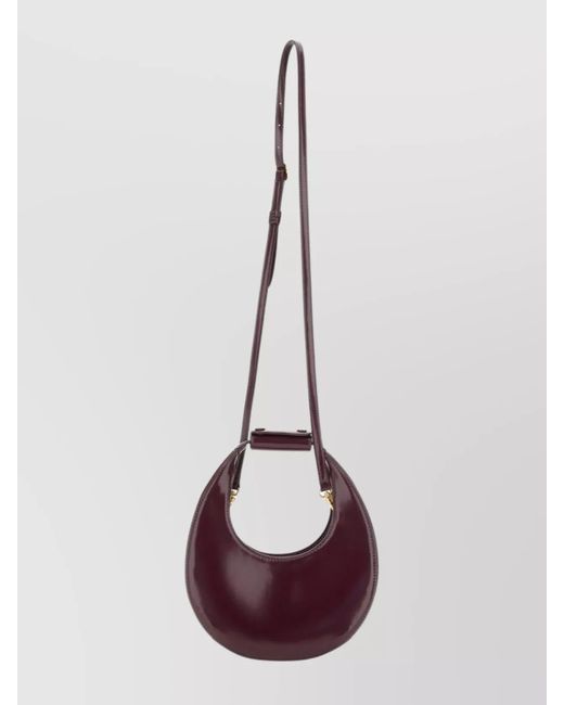 Staud Purple Moon Mini Leather Shoulder Bag