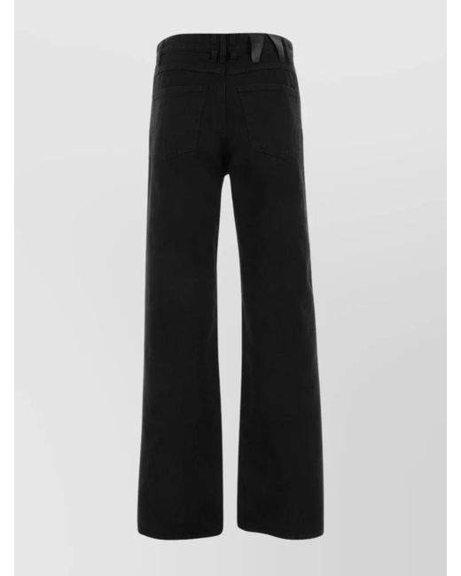 DARKPARK Black Denim Crystal-Embellished Ripped Mid-Rise Straight-Leg Jeans