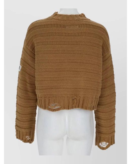 MM6 by Maison Margiela Natural Wool Blend Sweatshirt