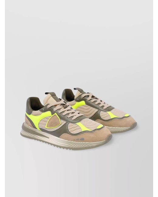 Philippe Model Multicolor Fabric Low-Top Sneakers for men
