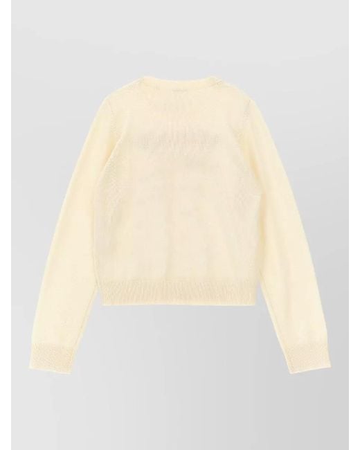 Burberry Natural Thea Crewneck Sweater Knight Motif
