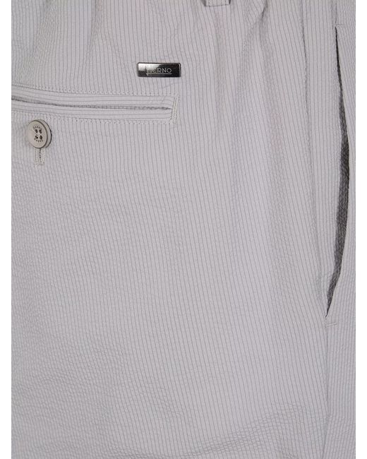 Herno Gray Regular-Fit Straight-Leg Trousers for men