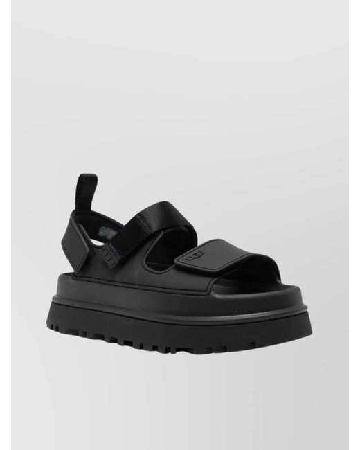 Ugg Black Goldenglow Platform Sandals
