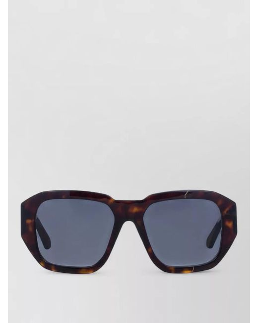 Facehide Blue Square Sunglasses Tinted Lenses Tortoiseshell Frame