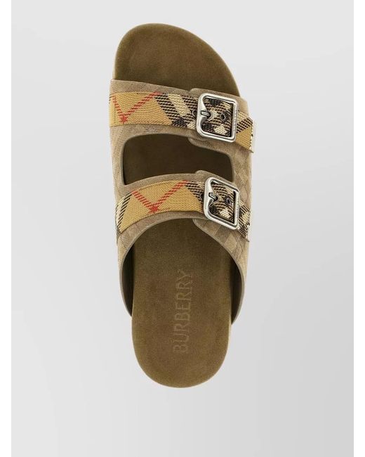 Burberry Metallic Urchin Sandals Open Toe Adjustable Straps for men