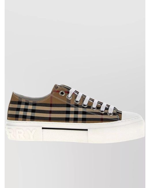 Burberry Multicolor Check Low-Top Sneakers for men