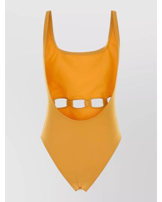 Eres Orange Replay Stretch One Piece Swimsuit Cutout