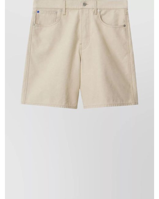 Burberry Natural Casual Five-Pocket Shorts Belt Loops for men