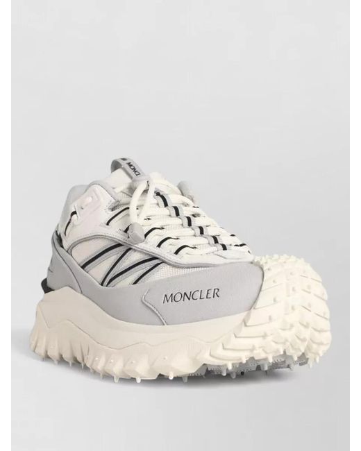 Moncler Natural 'Trailgrip Gtx' Leather Blend Sneakers for men