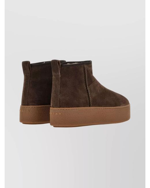 Hogan Multicolor Suede Platform Ankle Boots
