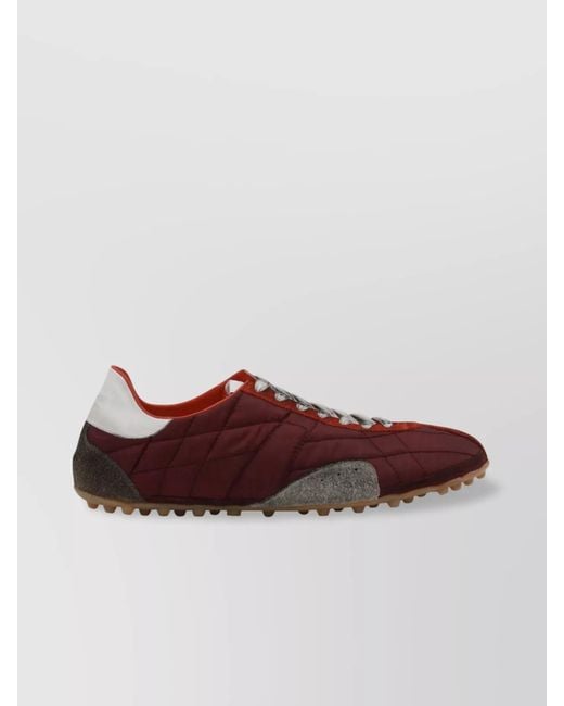 Maison Margiela Brown Quilted Low-Top Sneakers for men