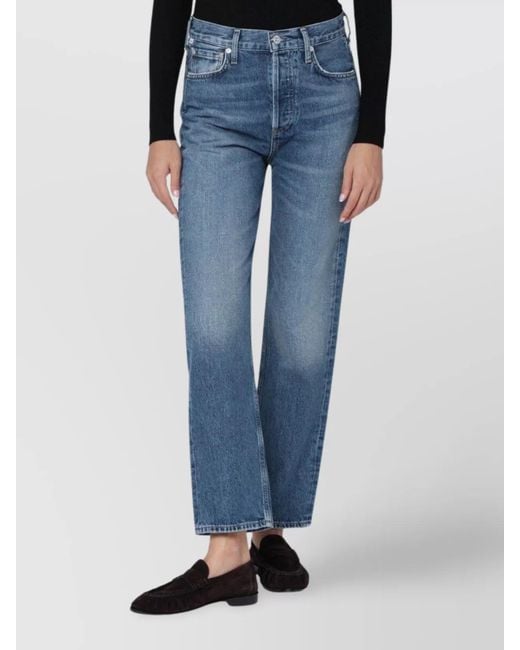 Citizens of Humanity Blue Denim Straight-Leg Jeans