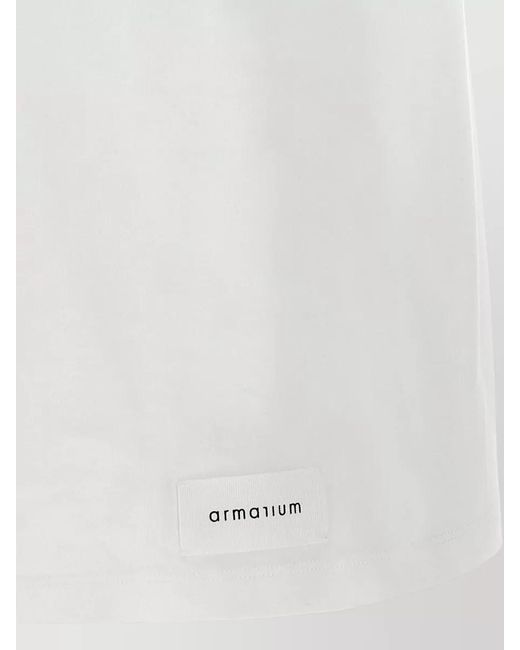 ARMARIUM White Vittoria Crew Neck Short Sleeve Top