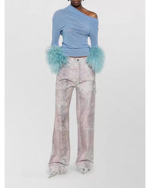 Haikure Multicolor Snakeskin-Print Wide-Leg Jeans